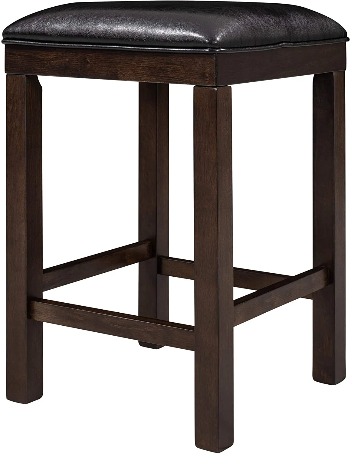4-Piece Counter Height Dining Table Set with 3 PU Leather Padded Stools T72159